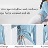 Women's Pima Cotton Workout Shirts Long-Sleeve T-Shirt Crewneck Athletic Top Gym