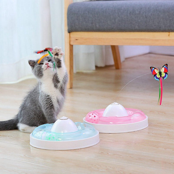 Funny dog Cat Toys Electric Rotating Colorful Butterfly Pet Scratch Toy For Cat Kitten dog cats intelligence trainning | Vimost Shop.