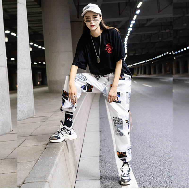 Hip hop Pants Men Loose Joggers Print Streetwear Harem Pants Big Size S-3XL Casual Harajuku Funny Print Ankle length Trousers | Vimost Shop.