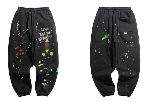 Mens Hip Hop Streetwear Cargo Pants Graffiti Printed Baggy Jogger Pants Cotton Casual Pocket Track Harem Pants Trousers | Vimost Shop.