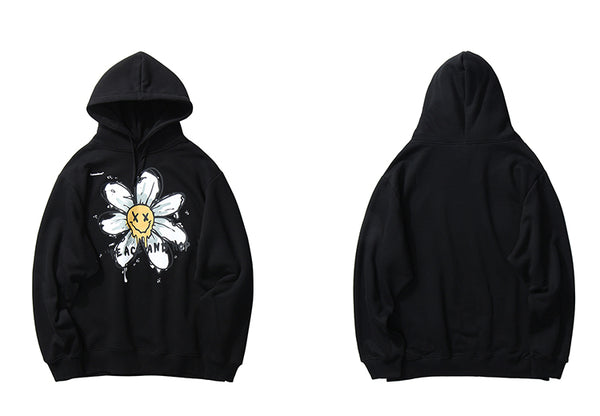 Harajuku Hoodie Sweatshirt Daisy Flower Mens Streetwear Hip Hop Hoodie Pullover Cotton Hooded Sweatshirt Fleece Winter | Vimost Shop.