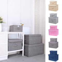 Sale 2 Pcs Foldable Storage Bins Kit Linen Home Wardrobe Clothes Foldable Holder Home Decor Closet Organizer Storage Box Bag