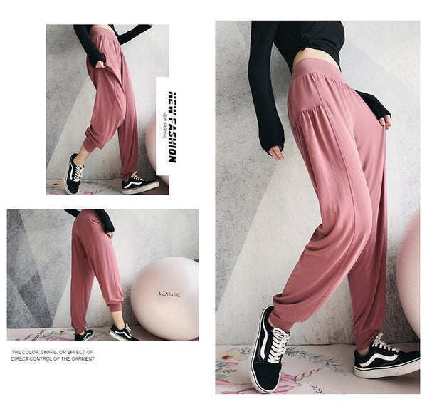 Loose Dancing Pants Female Training Running Sweatpants Quick Dry Sports Trousers Fitness Yoga Pants Casual Hip Hop Fashion | Vimost Shop.