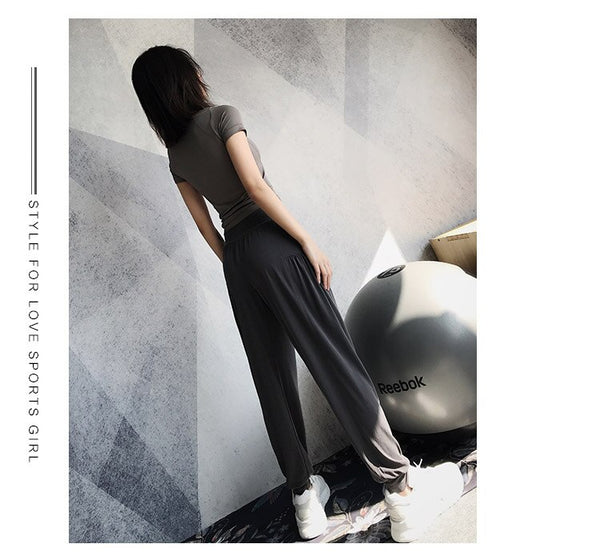 Loose Dancing Pants Female Training Running Sweatpants Quick Dry Sports Trousers Fitness Yoga Pants Casual Hip Hop Fashion | Vimost Shop.
