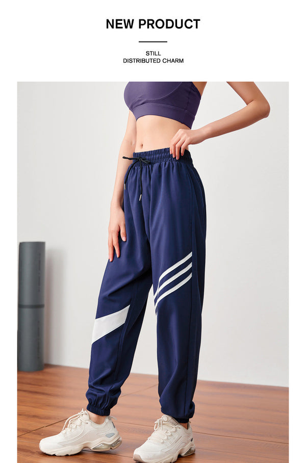 Spring Casual Athletic Pants Women's Loose-Fit Comfortable Running Trousers Breathable Quick-Dry Patchwork Sweatpants | Vimost Shop.