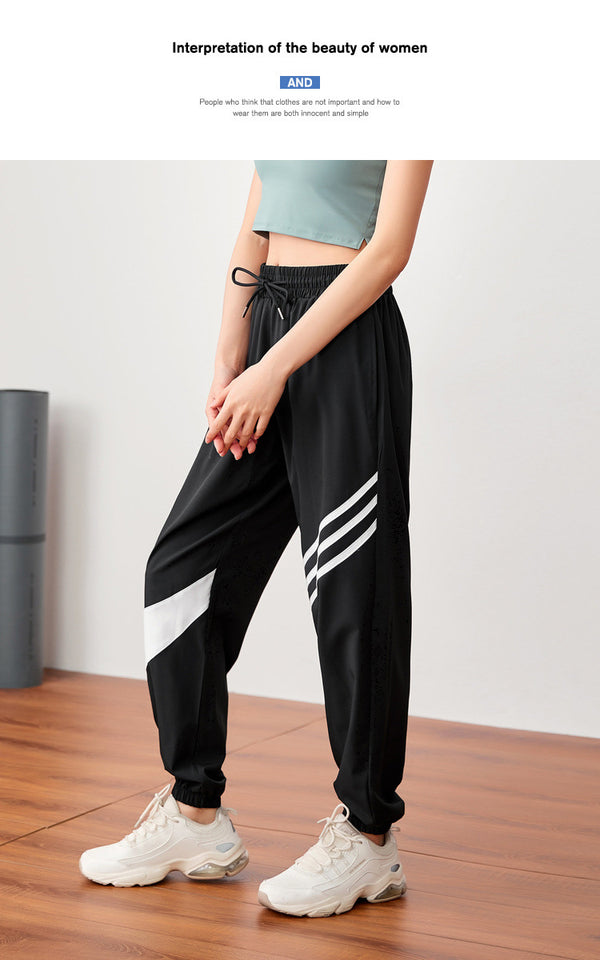 Spring Casual Athletic Pants Women's Loose-Fit Comfortable Running Trousers Breathable Quick-Dry Patchwork Sweatpants | Vimost Shop.