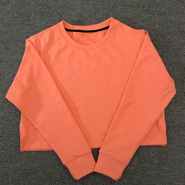 Women Casual Jogger Two Pieces Set Long Sleeve Loose Crop Top Shorts Fashion Sweater Tracksuit Yoga Suit Fitness Sporty Suit | Vimost Shop.