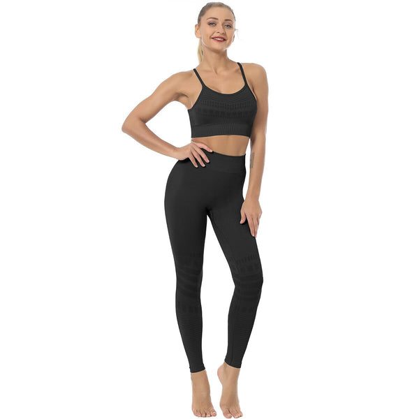 Seamless Solid Yoga Sets Women Gym Clothes Bra Top And Leggings Sexy Fitness Sports Running Push Up Tracksuit Two Piece Sets | Vimost Shop.