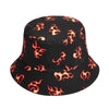 Fire Pattern Bucket Hat Girls Foldable print Cap Hip Hop Gorros Men Summer Caps Women Panama Fishing Bucket Hat | Vimost Shop.