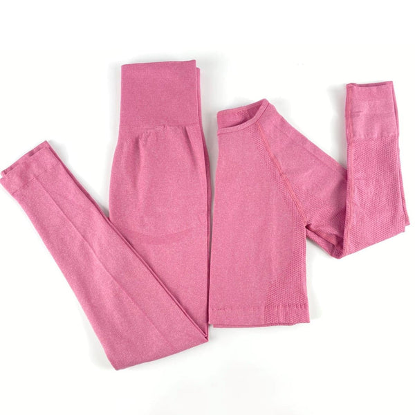 Autumn Yoga set Women Gym Clothes Seamless Fitness Sportswear Tracksuit Long Sleeve Shirts Leggings Workout Clothing Outfits | Vimost Shop.