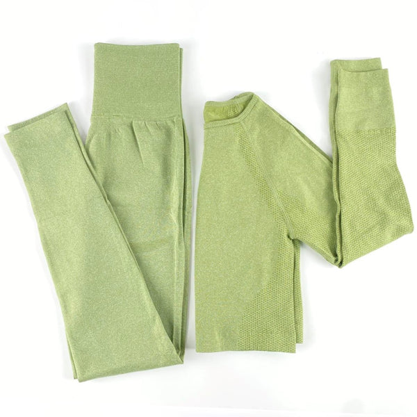 Autumn Yoga set Women Gym Clothes Seamless Fitness Sportswear Tracksuit Long Sleeve Shirts Leggings Workout Clothing Outfits | Vimost Shop.