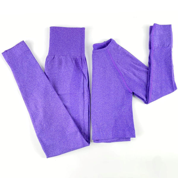 Autumn Yoga set Women Gym Clothes Seamless Fitness Sportswear Tracksuit Long Sleeve Shirts Leggings Workout Clothing Outfits | Vimost Shop.