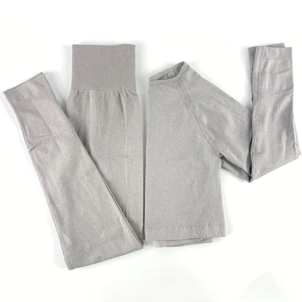 Autumn Yoga set Women Gym Clothes Seamless Fitness Sportswear Tracksuit Long Sleeve Shirts Leggings Workout Clothing Outfits | Vimost Shop.