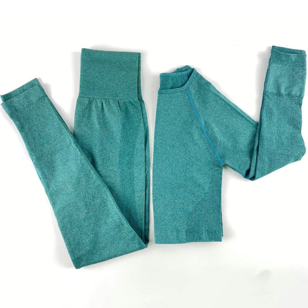 Autumn Yoga set Women Gym Clothes Seamless Fitness Sportswear Tracksuit Long Sleeve Shirts Leggings Workout Clothing Outfits | Vimost Shop.