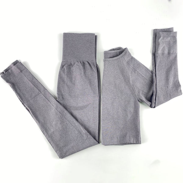 Autumn Yoga set Women Gym Clothes Seamless Fitness Sportswear Tracksuit Long Sleeve Shirts Leggings Workout Clothing Outfits | Vimost Shop.