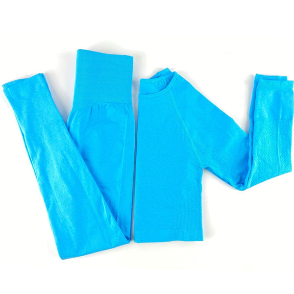 Autumn Yoga set Women Gym Clothes Seamless Fitness Sportswear Tracksuit Long Sleeve Shirts Leggings Workout Clothing Outfits | Vimost Shop.