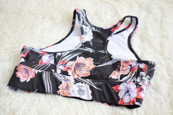 Seamless Floral Print Sports Yoga Set Gym Fitness Running Tracksuit Fashion Bra Top Leggings Set Jogging Dance Workout Clothing | Vimost Shop.