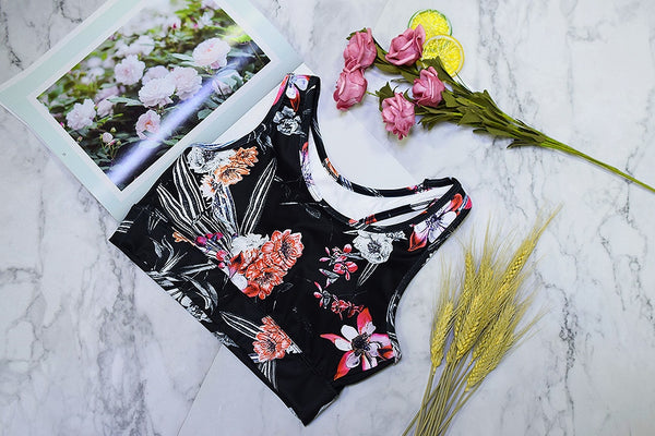 Seamless Floral Print Sports Yoga Set Gym Fitness Running Tracksuit Fashion Bra Top Leggings Set Jogging Dance Workout Clothing | Vimost Shop.