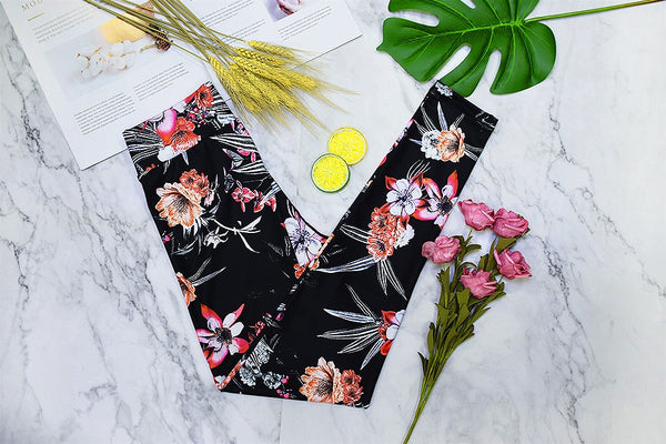 Seamless Floral Print Sports Yoga Set Gym Fitness Running Tracksuit Fashion Bra Top Leggings Set Jogging Dance Workout Clothing | Vimost Shop.