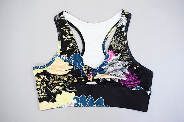 Seamless Floral Print Sports Yoga Set Gym Fitness Running Tracksuit Fashion Bra Top Leggings Set Jogging Dance Workout Clothing | Vimost Shop.
