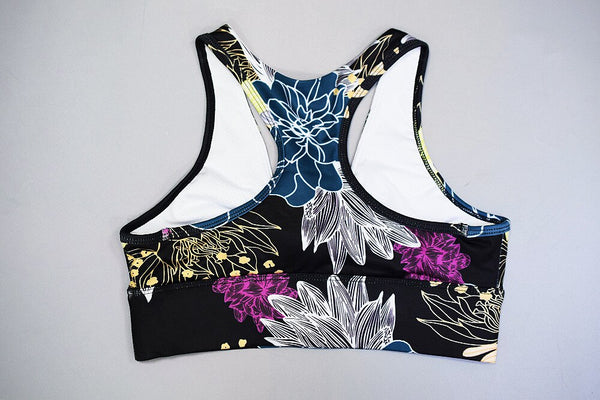 Seamless Floral Print Sports Yoga Set Gym Fitness Running Tracksuit Fashion Bra Top Leggings Set Jogging Dance Workout Clothing | Vimost Shop.