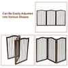 Foldable Portable Design Solid Construction Dog Supplies 3-Panel Wooden Freestanding Pet Gate W/ Arched Top Dog Fences PS7334 | Vimost Shop.