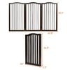 Foldable Portable Design Solid Construction Dog Supplies 3-Panel Wooden Freestanding Pet Gate W/ Arched Top Dog Fences PS7334 | Vimost Shop.
