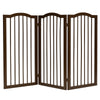 Foldable Portable Design Solid Construction Dog Supplies 3-Panel Wooden Freestanding Pet Gate W/ Arched Top Dog Fences PS7334 | Vimost Shop.