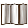 Foldable Portable Design Solid Construction Dog Supplies 3-Panel Wooden Freestanding Pet Gate W/ Arched Top Dog Fences PS7334 | Vimost Shop.