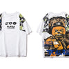 Hip Hop T Shirt Men Harajuku Streetwear Ferocious Bear Print Patchwork Tops Casual Cotton Short Sleeve Tees | Vimost Shop.