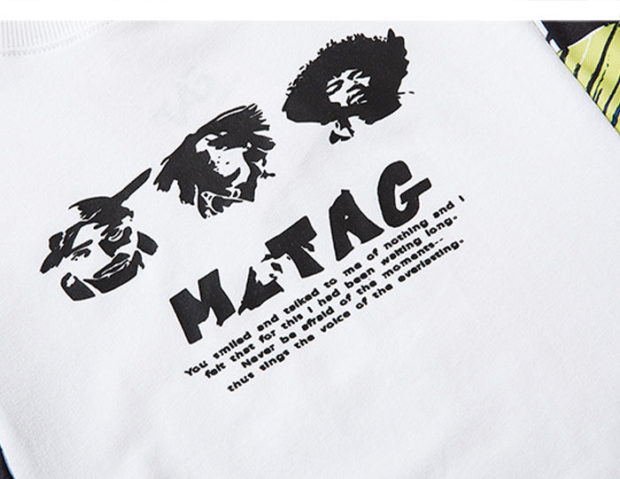 Hip Hop T Shirt Men Harajuku Streetwear Ferocious Bear Print Patchwork Tops Casual Cotton Short Sleeve Tees | Vimost Shop.