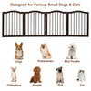Solid Construction Foldable Portable Design Dog Fences 24" 4-Panel Wooden Folding Free Standing Gate Pet Gate PS7333 | Vimost Shop.