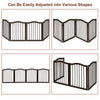 Solid Construction Foldable Portable Design Dog Fences 24" 4-Panel Wooden Folding Free Standing Gate Pet Gate PS7333 | Vimost Shop.