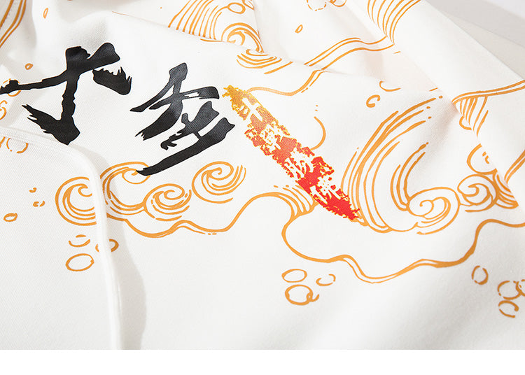 Mens Hip Hop Streetwear Hoodie Sweatshirt Chinese Kanji Girl Warrior Autumn Winter Cotton Fleece Pullover Harajuku Black | Vimost Shop.