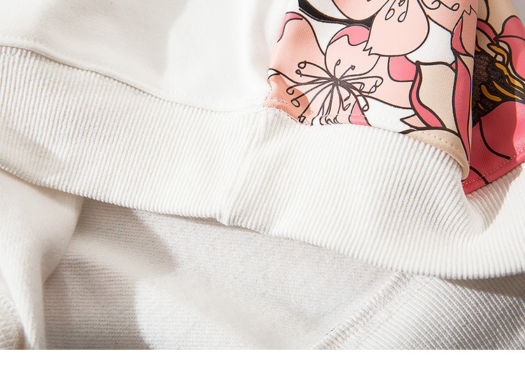 Mens Hip Hop Streetwear Hoodie Sweatshirt Chinese Kanji Girl Warrior Autumn Winter Cotton Fleece Pullover Harajuku Black | Vimost Shop.