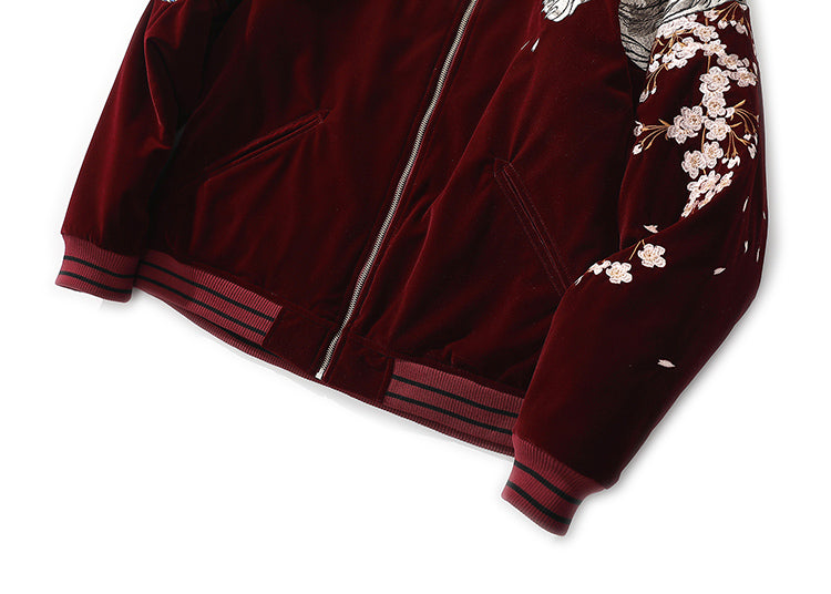 Streetwear Jacket Mens Hip Hop Coat Animals Floral Embroidery Jacket Zipper Cotton Track Jacket Coat Outwear Winter Parkas | Vimost Shop.