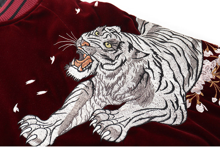 Streetwear Jacket Mens Hip Hop Coat Animals Floral Embroidery Jacket Zipper Cotton Track Jacket Coat Outwear Winter Parkas | Vimost Shop.