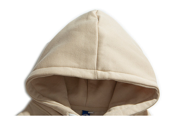 Mens Streetwear Hooded Pullover Chest Skeleton Printed Sweatshirt Hoodie Cotton Fleece Khaki New Pullover Sweatshirt | Vimost Shop.