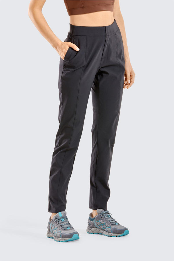 Women's Zip-off Hiking Pants Lightweight Quick Dry Comfy Casual Pants Elastic Waist Straight Leg