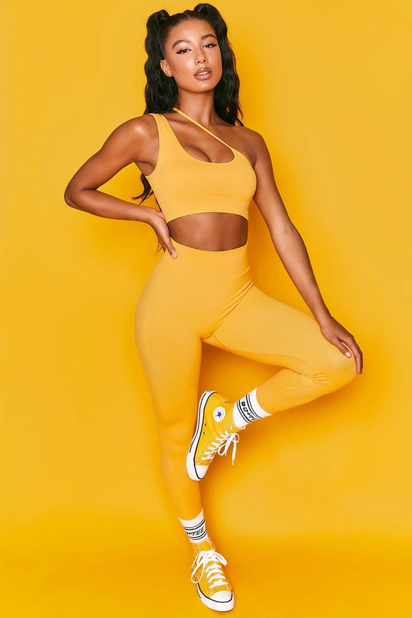 Seamless Sports Yoga Set Fitness Tracksuit Shoulder Crop Top And Leggings Pants Gym Running Dance Training Workout Suit | Vimost Shop.