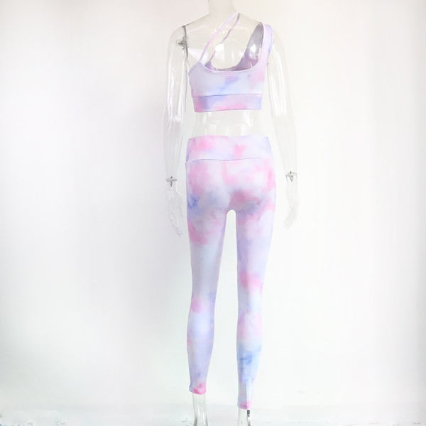 Seamless Sports Yoga Set Fitness Tracksuit Shoulder Crop Top And Leggings Pants Gym Running Dance Training Workout Suit | Vimost Shop.