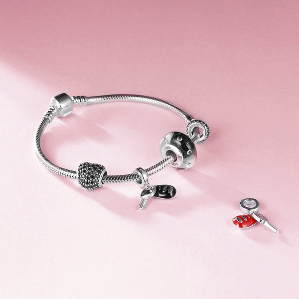 New diy design car keys with color enamel charms 925 Silver beads Fit Authentic Pandora Charm bracelet fashion jewelry making | Vimost Shop.