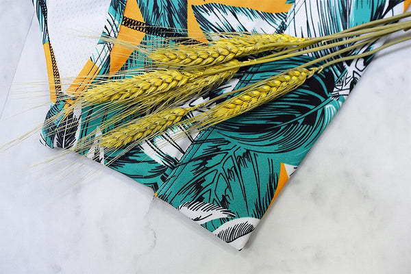 Seamless Leaf Print Sports Yoga Set Gym Fitness Tracksuit Fashion Top Leggings Suit Jogging Workout Training Dance Clothing Suit | Vimost Shop.