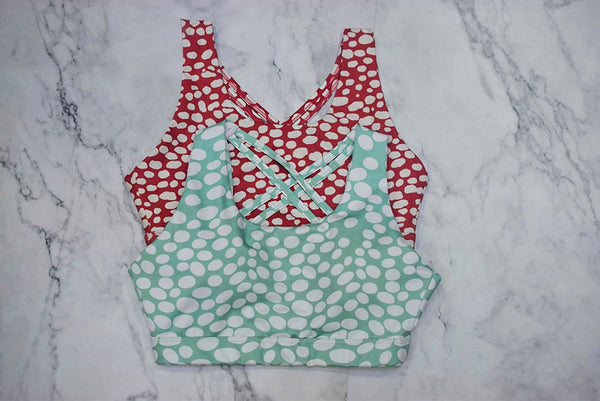 Seamless Dots Print Sports Yoga Set Gym Fitness Tracksuit Fashion Bra Top Leggings Suit Jogging Workout Training Dance Clothing | Vimost Shop.