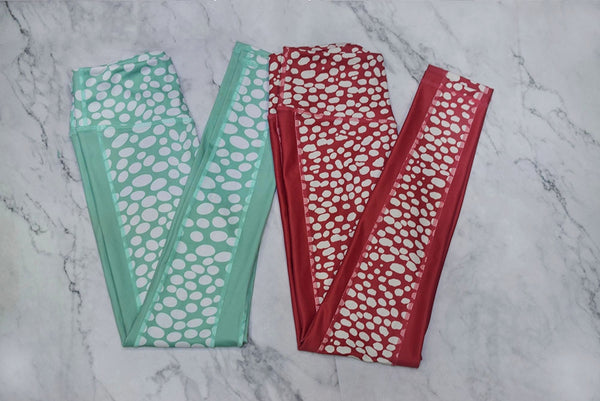 Seamless Dots Print Sports Yoga Set Gym Fitness Tracksuit Fashion Bra Top Leggings Suit Jogging Workout Training Dance Clothing | Vimost Shop.