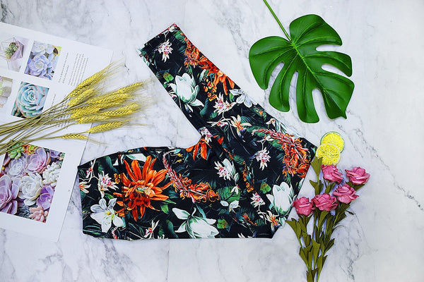 Seamless Floral Print Sports Yoga Set Gym Fitness Tracksuit Fashion Top Leggings Suit Jogging Workout Training Dance Clothing | Vimost Shop.
