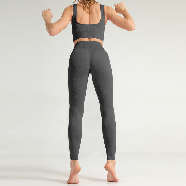 2 Piece Yoga Set Sports Bra and Leggings Jogging Women Gym Set Clothes Seamless Workout Sports Tights Women Fitness Sports Suit - Vimost Shop