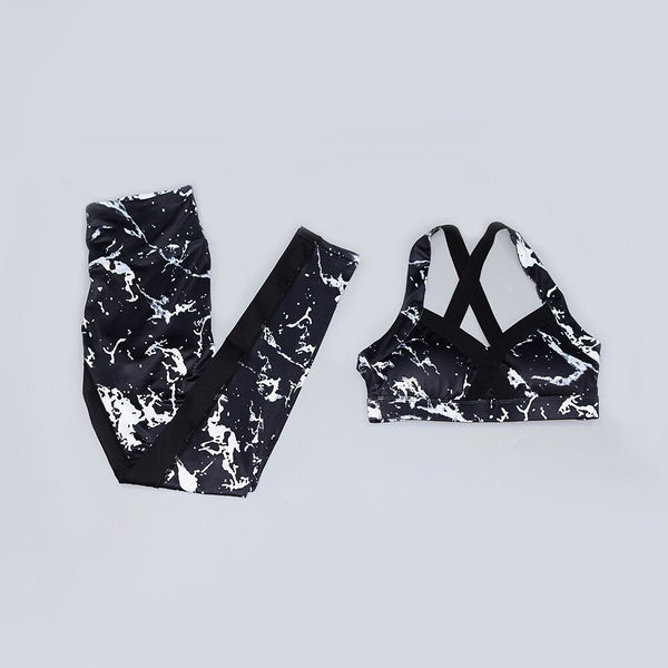 Seamless Print Sports Yoga Set Gym Fitness Running Tracksuit Fashion Bra Top Leggings Set Jogging Dance Workout New Clothing | Vimost Shop.