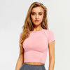 Seamless Sports Yoga Bra Top Fitness Dance Tracksuit Fashion Short Sleeve Top Sportswear Gym Work Out Casual Clothing Outfits | Vimost Shop.