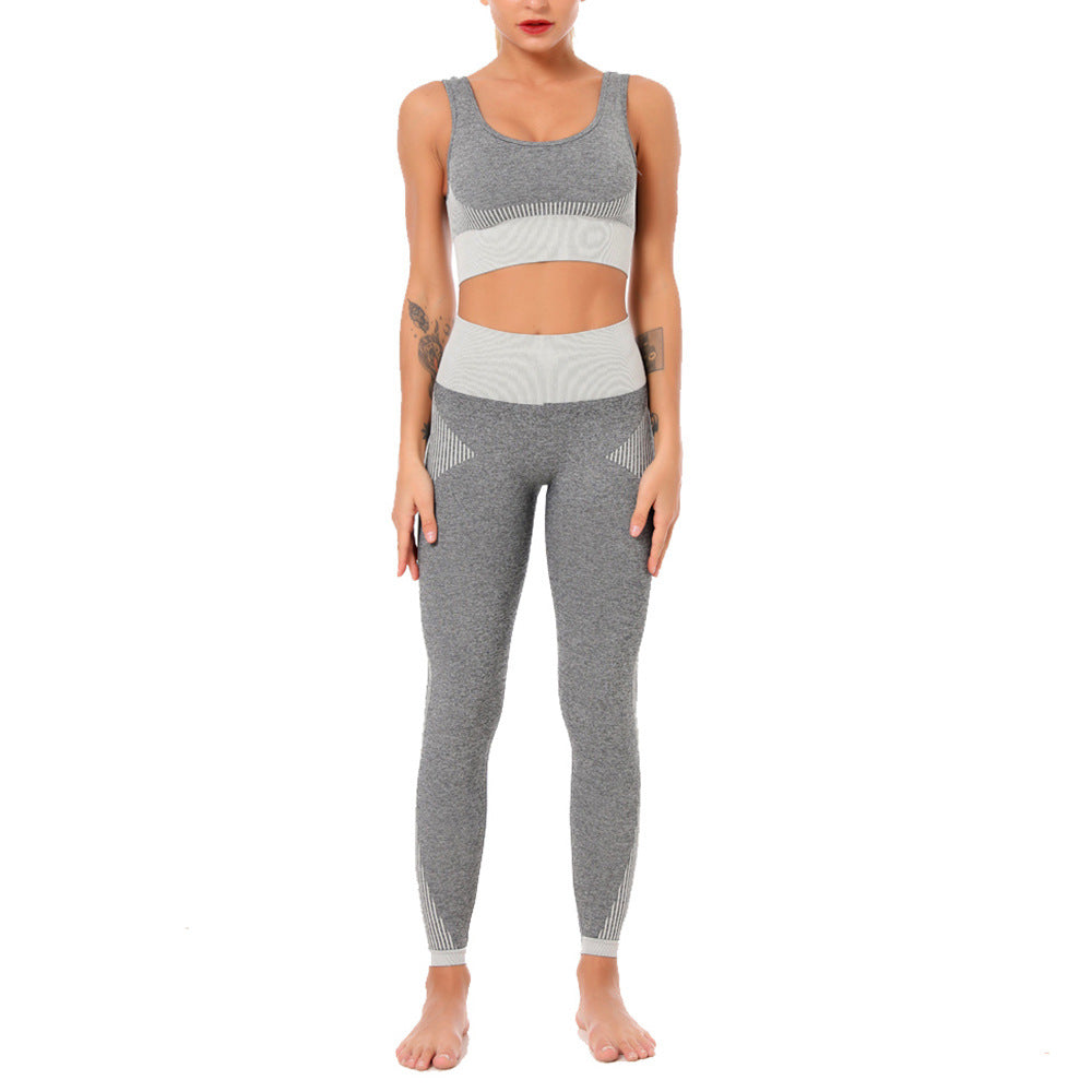 Yoga Set Sports Bra and Leggings Jogging Women Gym Set Clothes Seamless Workout Sports Tights Women Fitness Sports Suit | Vimost Shop.